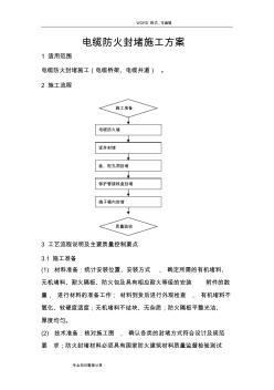 電纜防火封堵施工工藝設(shè)計(jì)