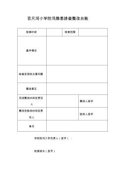 百尺河小学防汛隐患排查整改台账2014.5.21