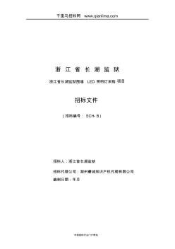 监狱围墙LED照明灯采购项目的公开招投标书范本