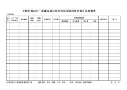 監(jiān)理臺賬表