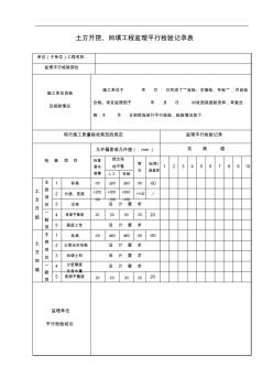 监理平行检查记录文稿表