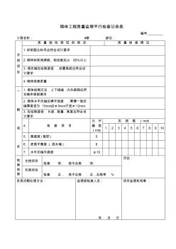 監理日志、旁站記錄填寫要點、平行檢查記錄