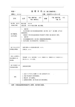 监理日志范本(2)