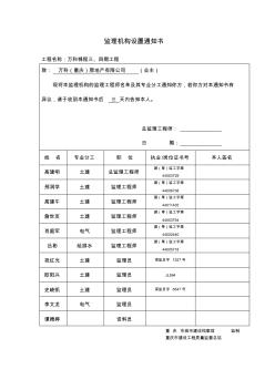 監(jiān)理機構(gòu)設置通知書