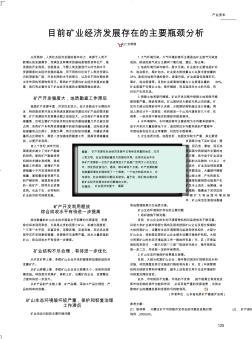 目前矿业经济发展存在的主要瓶颈分析