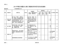 真正的防汛安全檢查用表