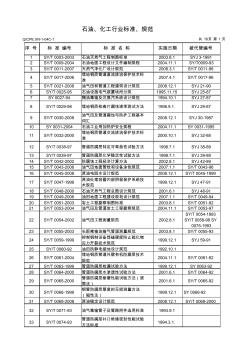 石油行业标准、规范有效版本目(200912)