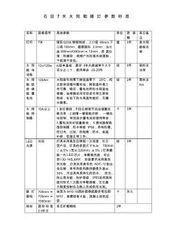 石田7米太阳能路灯参数标准