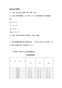 砂的技术要求