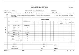 砌体挡土墙质量检验评定表