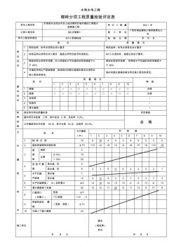 砌磚分項(xiàng)工程質(zhì)量檢驗(yàn)評(píng)定表1