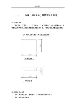 砖墙(含砖基础)砌筑及验收实训(技能抽查)