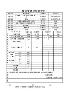 砖检验报告