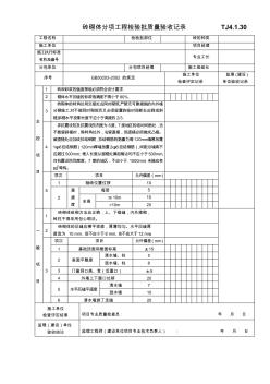 砖砌体分项工程检验批质量验收记录(002)