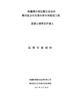 砼锚喷支护监理实施细则