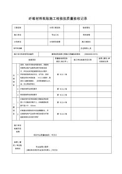 碳纤维-纤维材料粘贴施工检验批质量验收记录