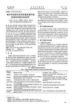 离子印迹技术及其在重金属污染治理和回收中的应用