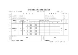 立井基岩掘进分项工程质量检验评定表