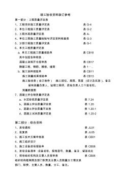 竣工验收资料装订参考