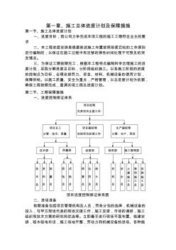 第一章__施工总体进度计划及保障措施