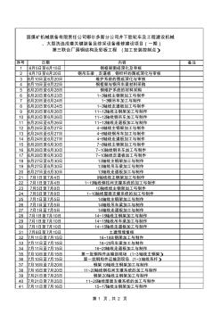 第三联合厂房钢结构施工计划