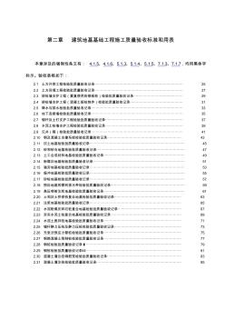 第二章建筑地基基础工程施工质量验收标准和用表