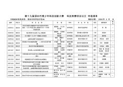 第十九届深圳市青少年科技创新大赛科技竞赛项目论文申...