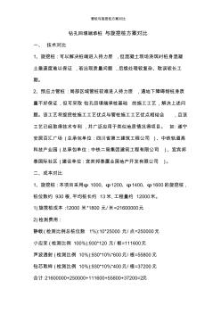 管樁與旋挖樁方案對比