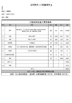 米路燈預(yù)算清單