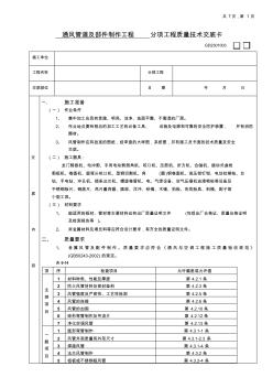 精品各类技术交底通风管道及部件制作工程技术交底