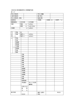 精編水利水電工程河道疏浚單元工程質(zhì)量評定表資料