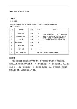 精编高压电气预防性试验方案资料