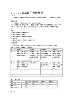 糕点成品出厂检验规程