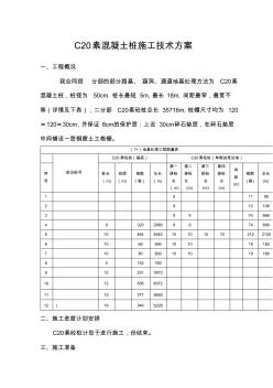 素混凝土桩施工方案 (2)