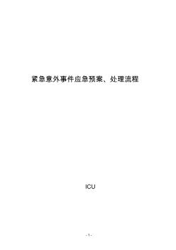 紧急意外事件应急预案、处理流程