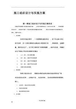 組織設(shè)計(jì)與實(shí)施計(jì)劃方案