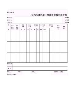 结构实体混凝土强度检验报告