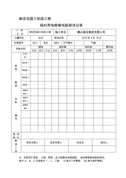 絕緣電阻測(cè)試記錄 (2)