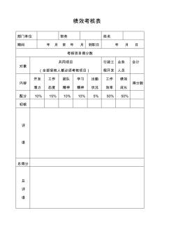 绩效考核表格(2)