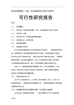 综合利用粉煤灰、页岩、电石渣烧结空心砖生产线项目可行性实施报告