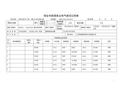 综合布线信息点电气测试记录表