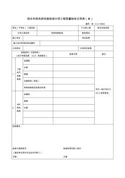 综合布线系统性能检测分项工程质量验收记录表 (3)