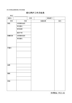 绿化养护工作记录表 (5)