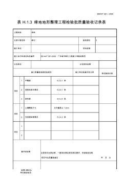 绿地地形整理工程检验批