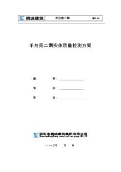 羊台苑二期实体质量检测施工方案