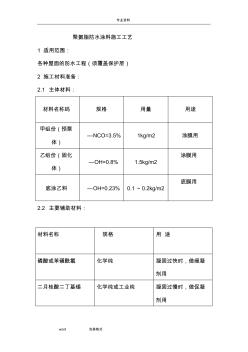 聚氨脂防水涂料施工工艺标准[详]