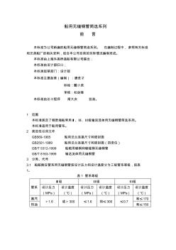 船用无缝钢管简选系列