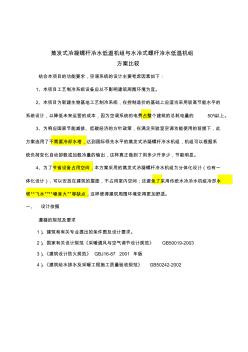 蒸发式冷凝螺杆冷水机组与水冷式螺杆冷水机组方案分析对比()