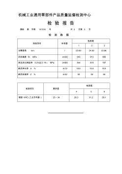 螺栓检测报告