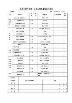 表1.0.2發(fā)電機附件安裝